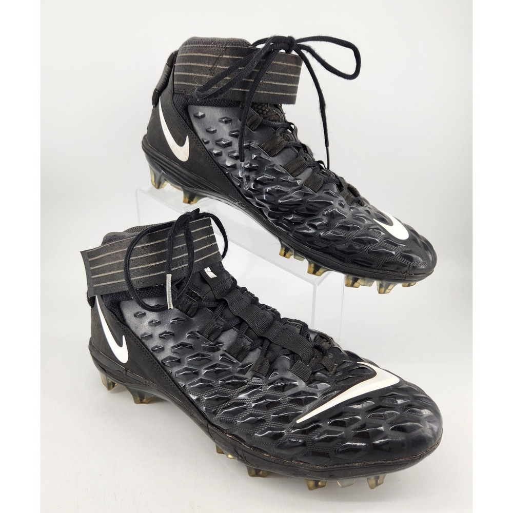 Nike Force Savage Pro 2 Football Cleats Mens 13 Black White AH4000-002 High Top